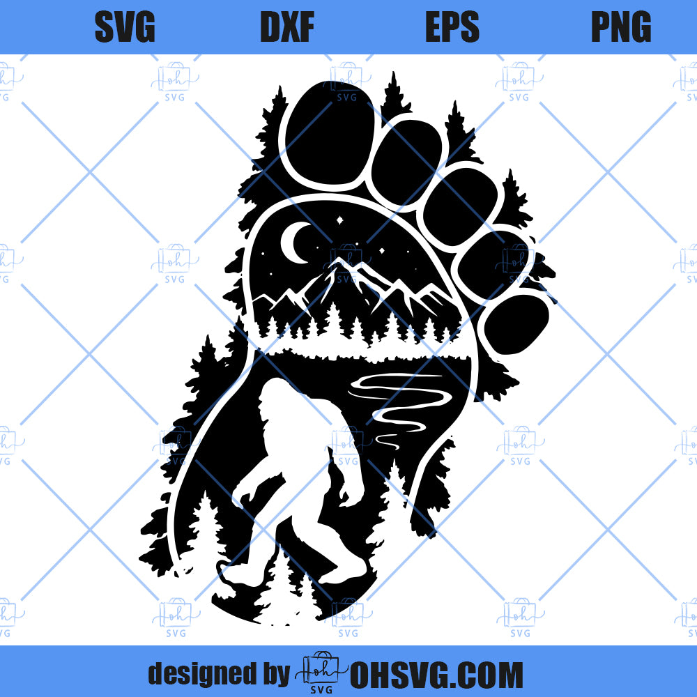 Bigfoot SVG, Wild Monster SVG, Yeti SVG, Sasquatch SVG PNG DXF Cut Files For Cricut