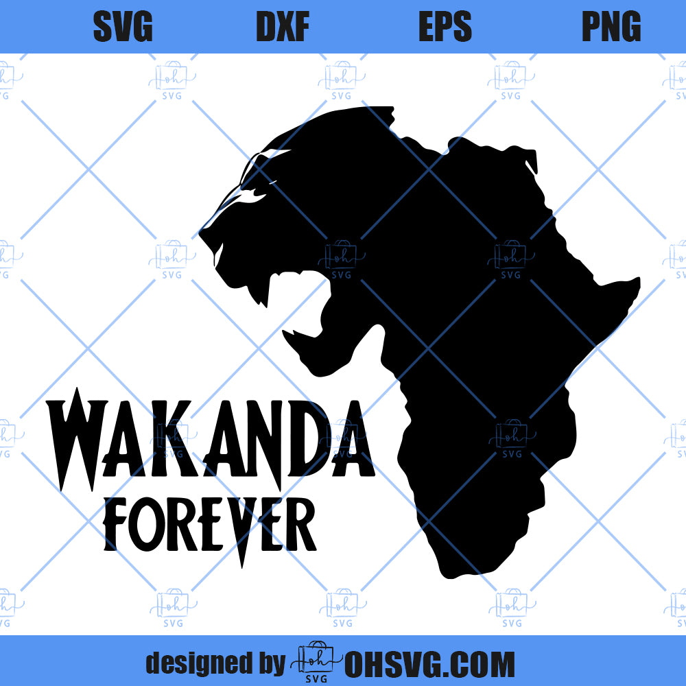 Wakanda Forever SVG, The Map Of Black People SVG, African Black Panther Map SVG