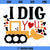 Valentine SVG, I Dig You SVG Bulldozer, Valentine's Day SVG, Valentine Boy SVG
