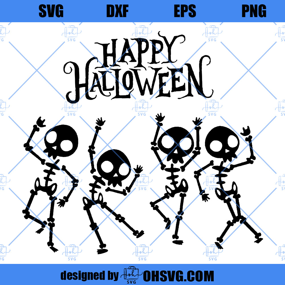 Happy Halloween Skeleton SVG, Funny Halloween SVG, Halloween Party SVG