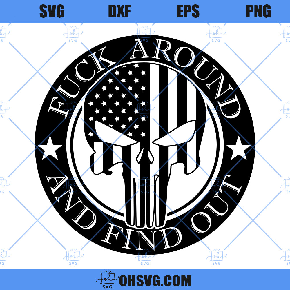 FAAFO Punisher Flag SVG, Punisher Skull SVG, 2nd Amendment SVG, Punisher SVG
