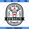 Brewdolf The Red Nosed Reinbeer SVG, Rudolph&#39;s Head In The Shape Of A Beer Glass SVG