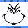 Grinch Face SVG, Grinch Smile SVG, Christmas Grinch SVG