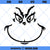 Grinch Face SVG, Grinch Smile SVG, Christmas Grinch SVG