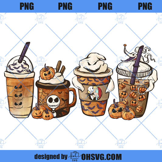 Pumpkin Spice PNG, Pumpkin Spice Halloween PNG, Horror Movie Coffee Halloween PNG