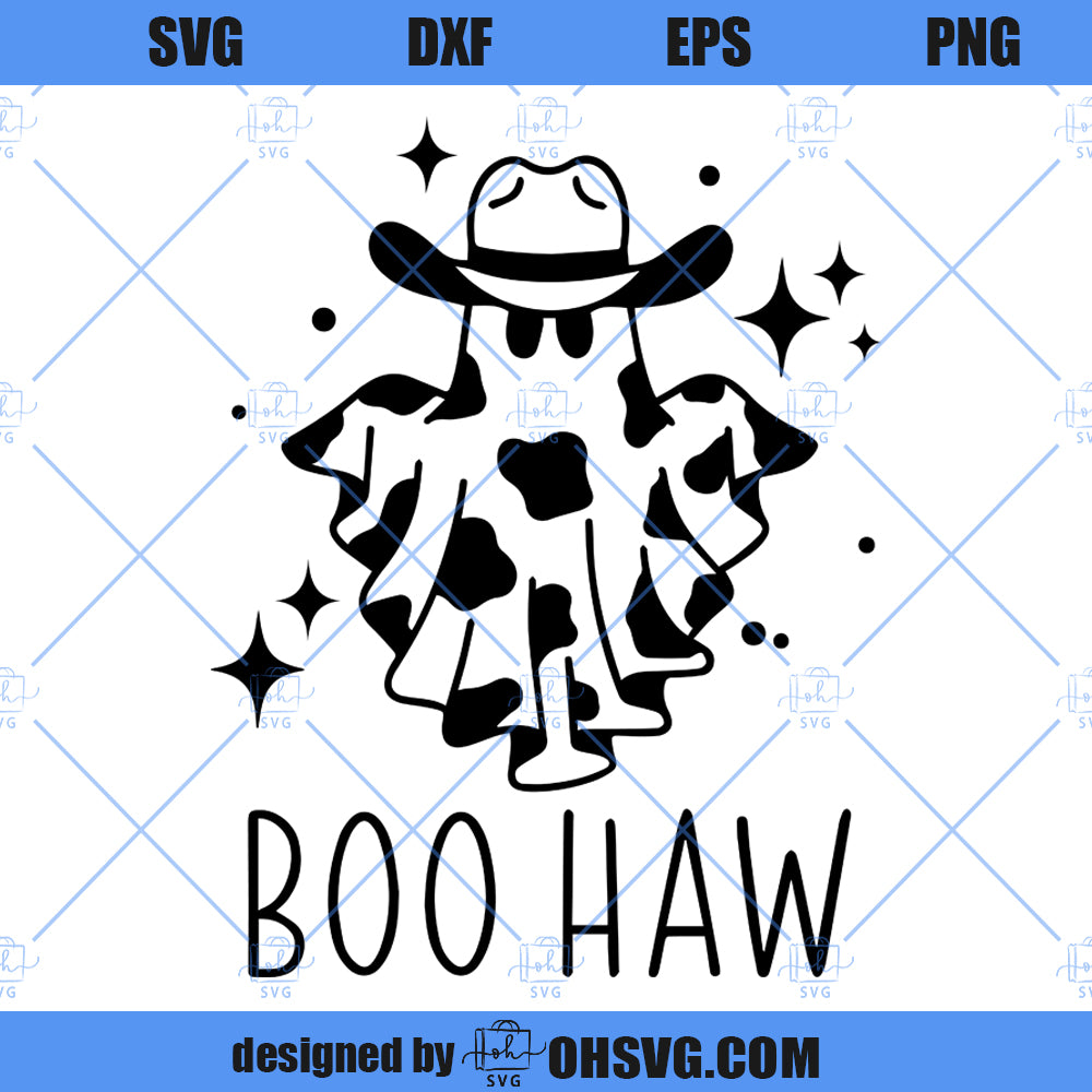 Western Ghost Cowboy SVG, Boo Haw SVG, Stay Spooky SVG, Country Halloween SVG