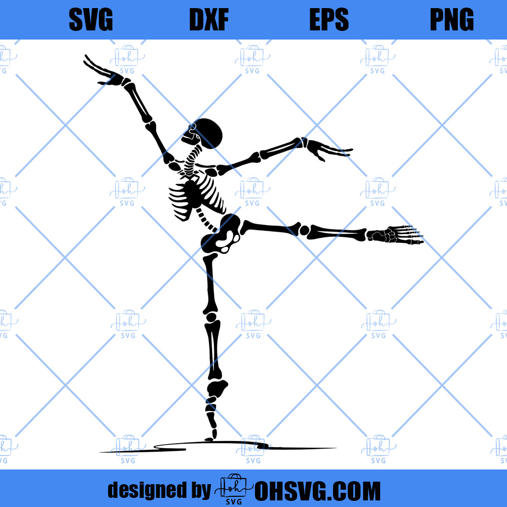 Ballet Skeleton Svg, International Dance Day, Ballerina Skeleton Svg, halloween skeleton svg, halloween svg, Cricut, Designs Svg,Clipart Svg