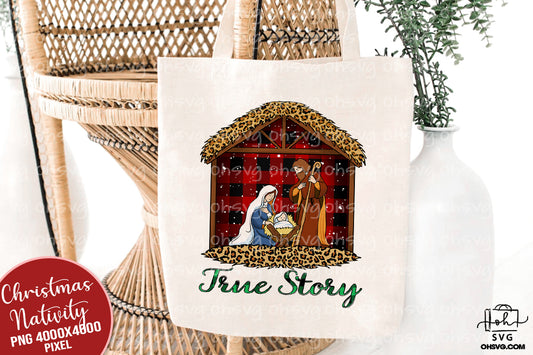 True Story PNG, Nativity PNG, Baby Jesus PNG, Christmas Nativity PNG, Holy Family PNG