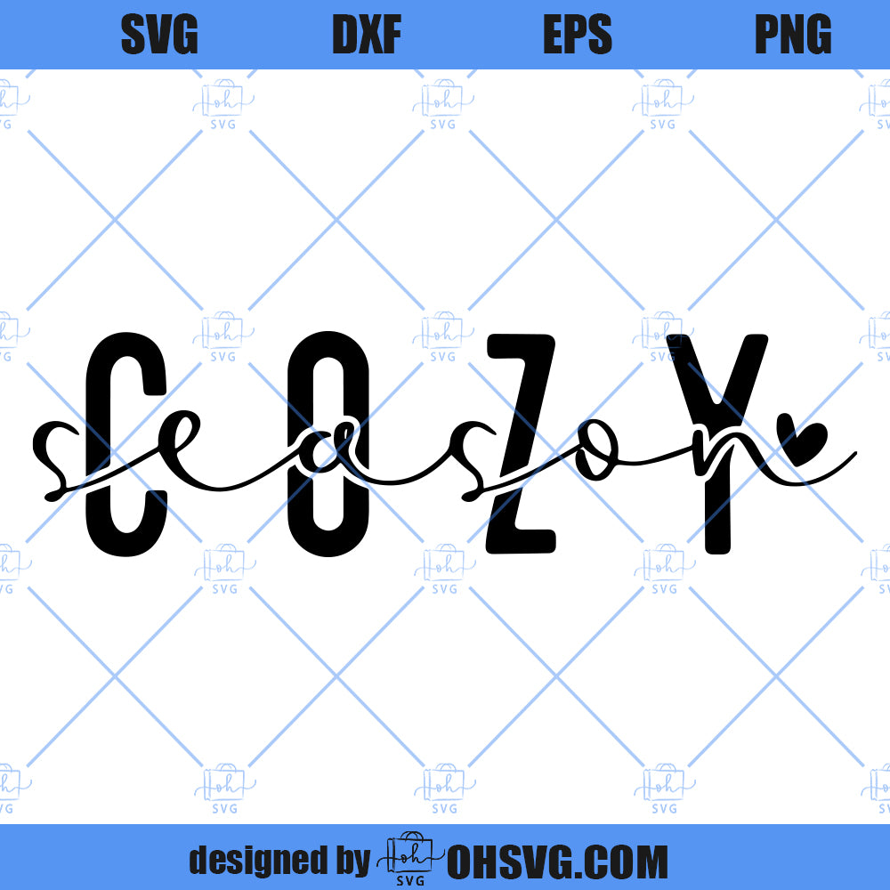 Cozy Season SVG, Get Cozy SVG, Merry Christmas SVG, Winter Stay Home S