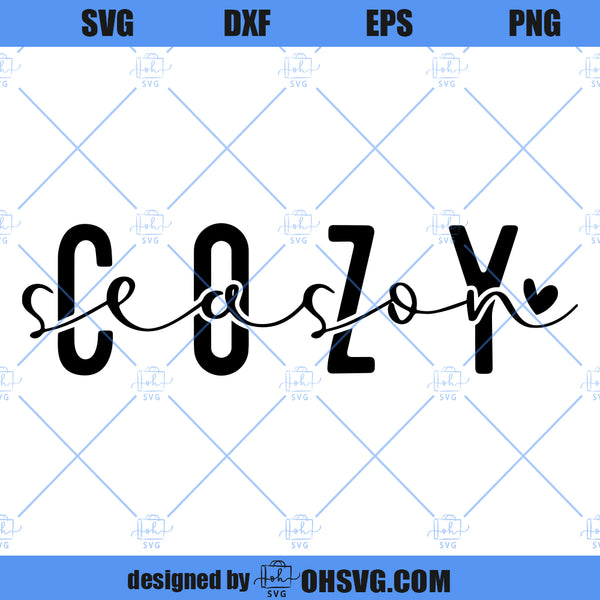 Cozy Season Svg, Get Cozy Svg, Merry Christmas Svg, Winter Stay Home S 