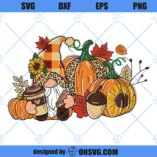 Thanksgiving Gnome SVG, Gnome SVG, Pumpkin Gnome SVG, Thanksgiving Hello Fall SVG