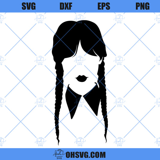 Wednesday Addams SVG, Jenna Ortega SVG, Addam Family SVG