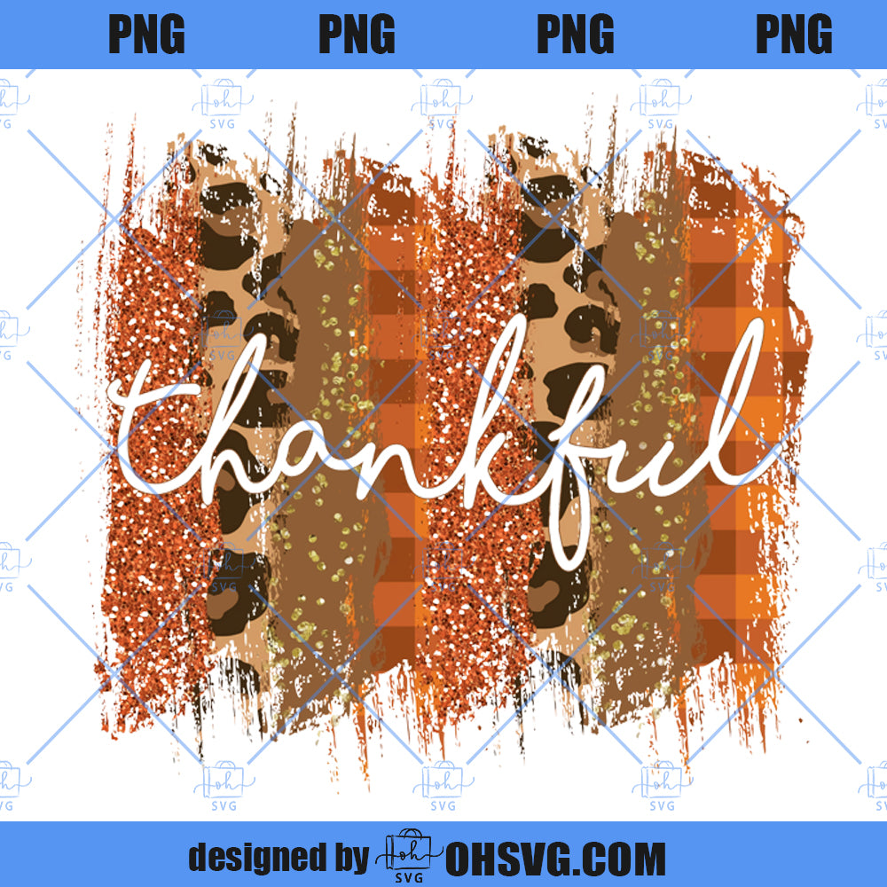 Thankful PNG, Hello Fall PNG, Thankful Brush Strokes PNG, Thanksgiving PNG