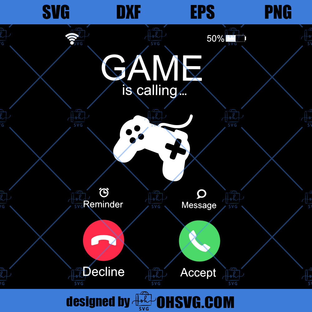 Incoming Call SVG, Call Screen SVG, Gamer SVG, Funny Game SVG