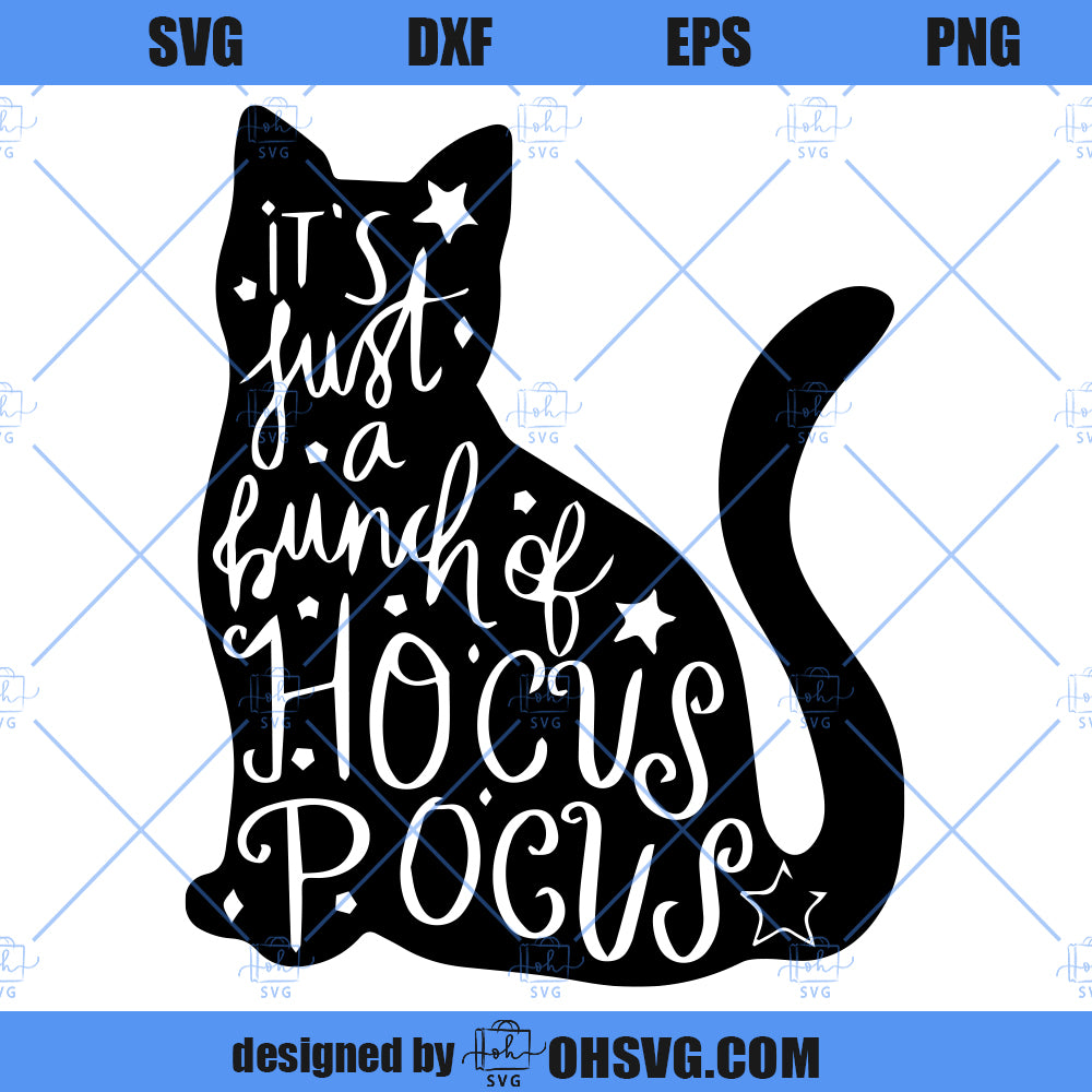 Hocus Pocus SVG, Black Cat Halloween SVG, Black Cat Hocus Pocus SVG