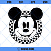 Checkered Mouse SVG, Checkered Mikey Mouse SVG PNG DXF Cut Files For Cricut