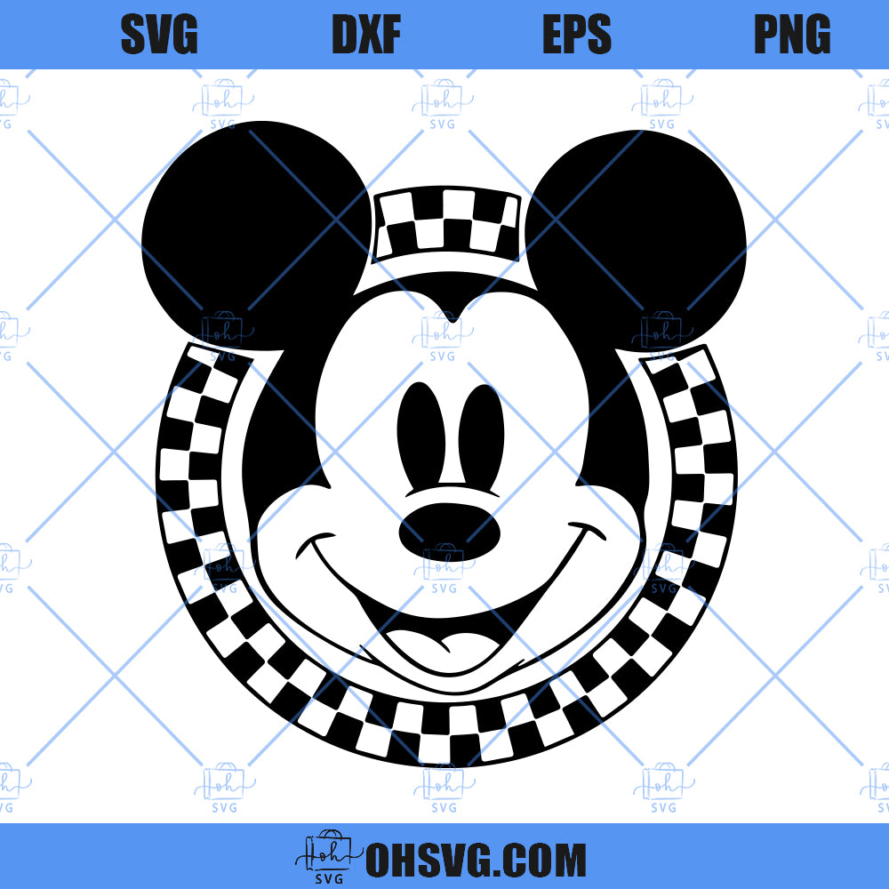 Checkered Mickey And Minnie Mouse SVG, Valentines Checkered SVG