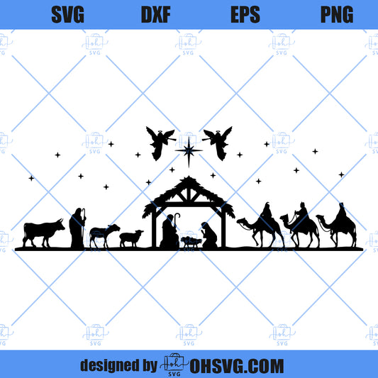 Nativity Scene SVG, Nativity SVG, Holy Night SVG, True Story SVG