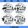 Wizardy Houses SVG, HP SVG, Harry Potter SVG PNG DXF Cut Files For Cricut