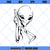 Middle Finger Alien SVG, Funny Alien SVG PNG DXF Cut Files For Cricut