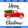 Truck Tree Retro Vintage Winter Holiday SVG, Merry Christmas SVG, Old Truck Christmas SVG