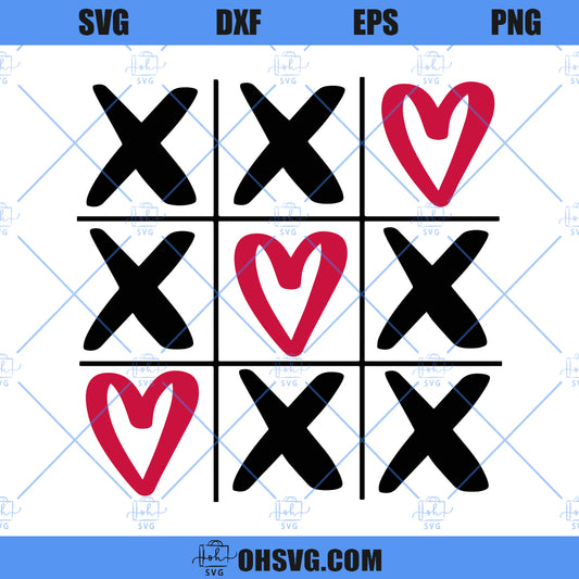 Tic Tac Toe SVG, Valentine's Day SVG, Valentine Quotes SVG