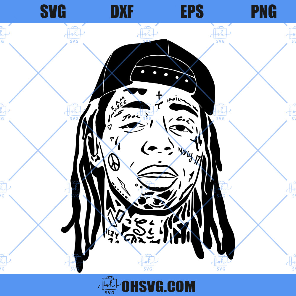 Lil Wayne SVG Cricut Silhouette, Cash Money SVG, Rap SVG, Rapper