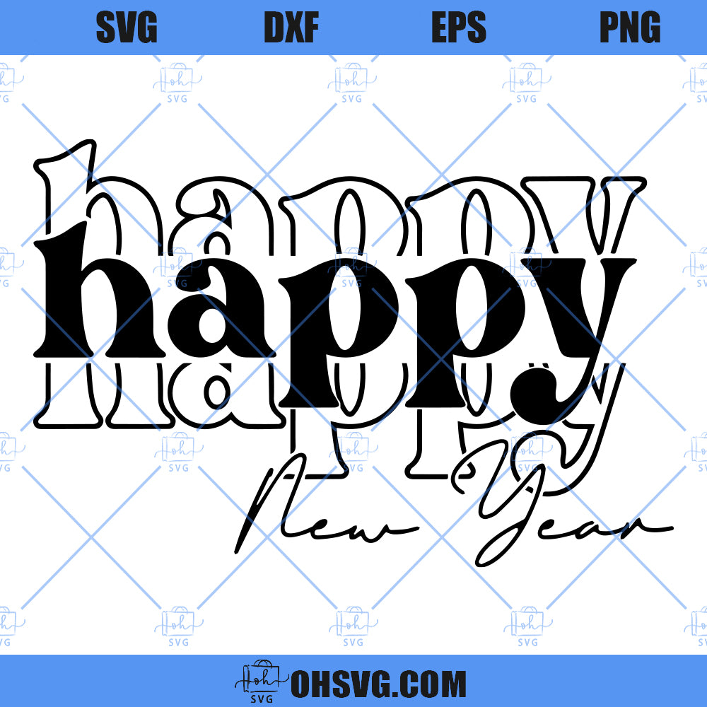 Happy New Year SVG, New Year 2023 SVG, Hello 2023 SVG, New Year Crew SVG