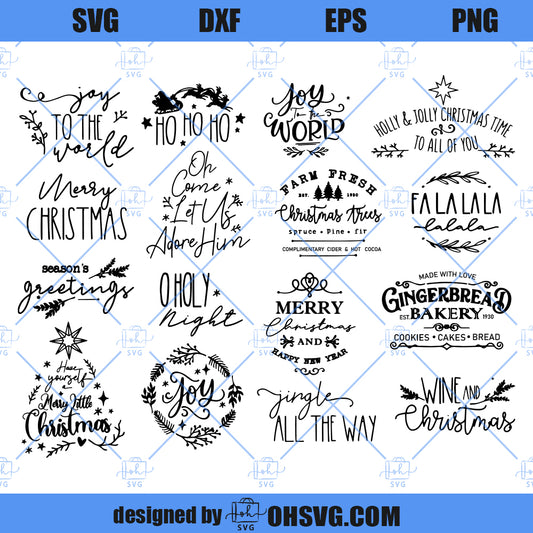 Christmas SVG, Farmhouse Christmas SVG, Christmastime SVG