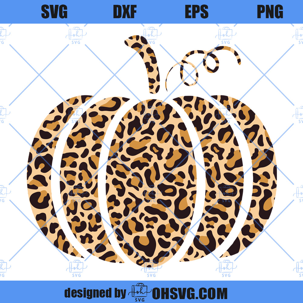 Chiefs Pumpkin SVG Leopard Print Fall SVG PNG DXF