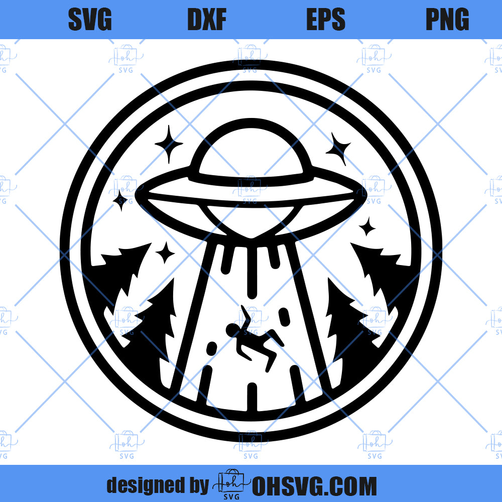Alien Abduction SVG, UFO SVG, Alien Icon SVG, UFO Icon SVG