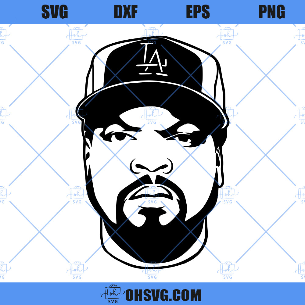 Ice Cube SVG, Ice Cube Portrait SVG, Ice Cube SVG Silhouette, Hip