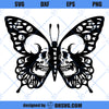 Skull Butterfly SVG, Skeleton Butterfly SVG, Butterfly Skull Decal SVG