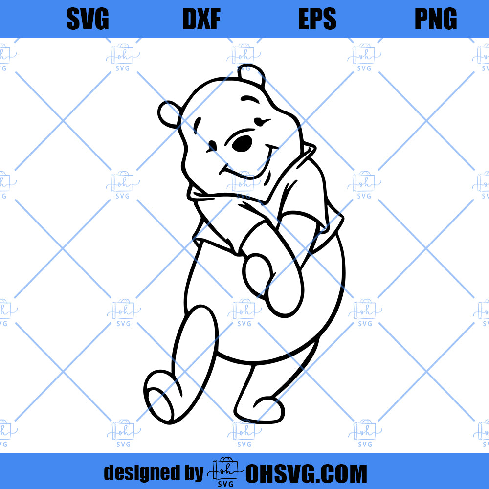 Pooh SVG, Winnie The Pooh SVG Cricut Silhouette SVG PNG DXF Cut Files For Cricut