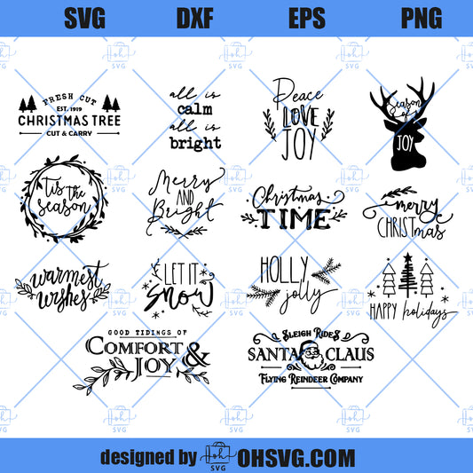Christmas SVG, Farmhouse Christmas SVG, Christmastime SVG