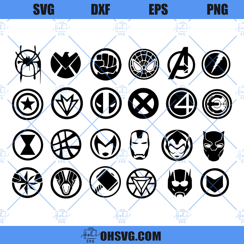 avengers hero logos