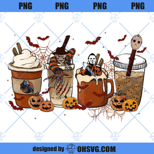 Horror Fall Coffee PNG, Halloween Coffee PNG, Horror Movie Inspired Coffee PNG
