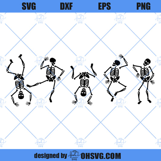 Retro Halloween SVG, Dancing Skeleton Halloween SVG, Vintage Ghost Halloween SVG