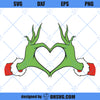 Grinch Heart Hands Christmas SVG, Grinch Christmas SVG