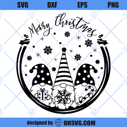 Gnomes Merry Christmas SVG, Christmas Gnomes SVG, Christmas Holiday Gnomes SVG