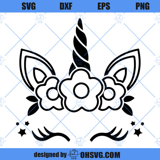 Unicorn SVG, Unicorn Eyelashes SVG, Unicorn Birthday SVG, Magical Unicorn SVG