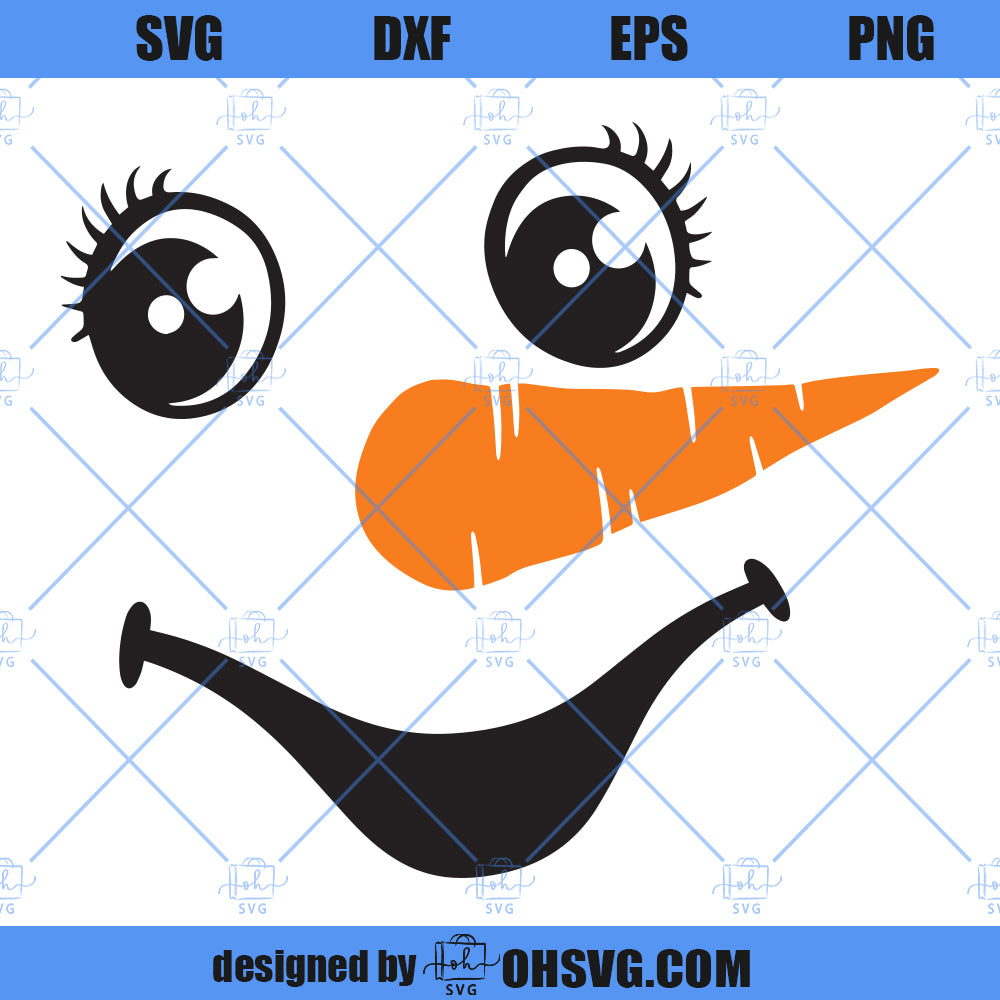 Snowman Face Smile SVG, Christmas SVG, Snowman Face SVG