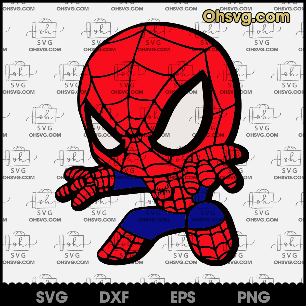 formal humedad desvanecerse Cute Chibi Spider Man SVG, Spider Man SVG, Baby Spiderman SVG - ohsvg