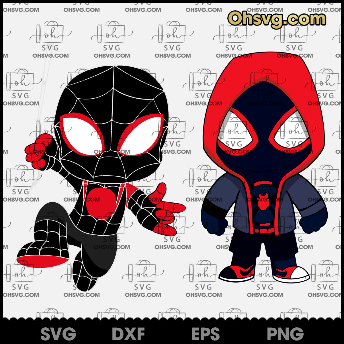 SVG Spider-man Miles Morales, Into Spider Verse Characters SVG, Spider-Man SVG