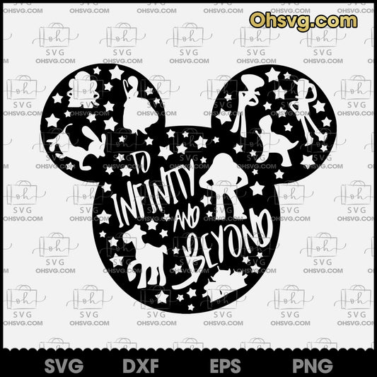 To Infinity And Beyond Mickey Mouse Shaped SVG, Mickey SVG, Toy Story SVG