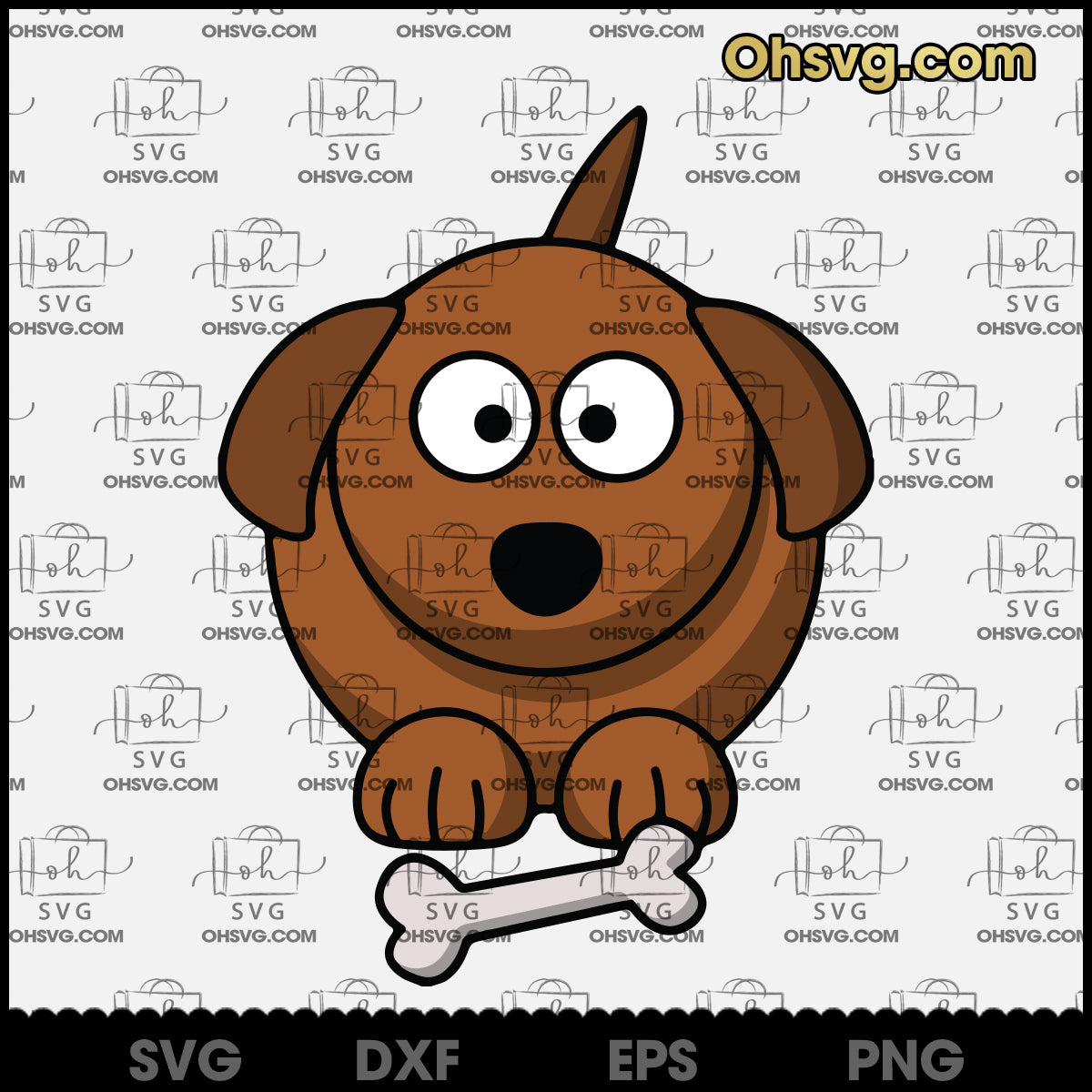 Cartoon Dog SVG Vector, Brown Dog Cartoon SVG, Vector Clipart