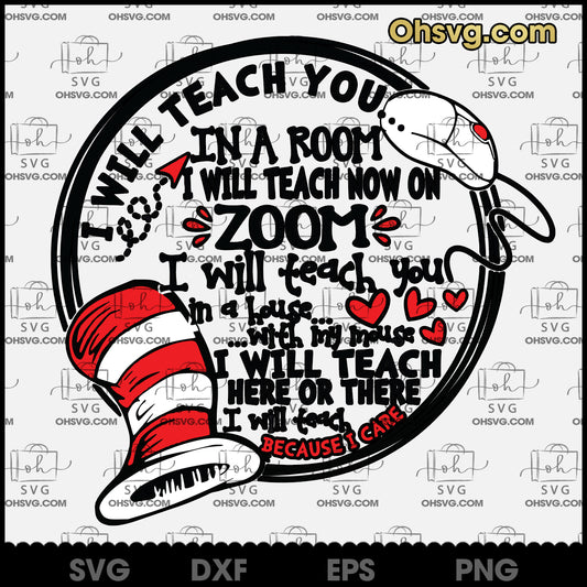 Dr Seuss Svg I Will Teach You SVG, Dr. Seuss SVG, Cat In A Hat SVG