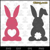 Bunny Rabbit SVG, Heart Bunny SVG Cricut Silhouette, Easter SVG Cricut Silhouette, Rabbit Monogram Frame SVG