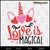 Love Is Magical Unicorn Valentine SVG, Love Unicorn Valentine SVG