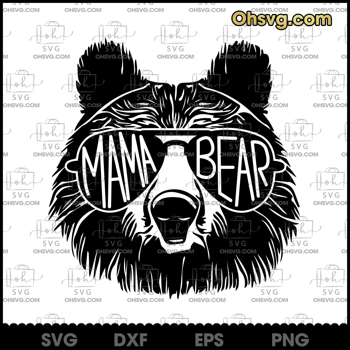 Mama Bear SVG Files for Cricut and printable clipart to make Mama